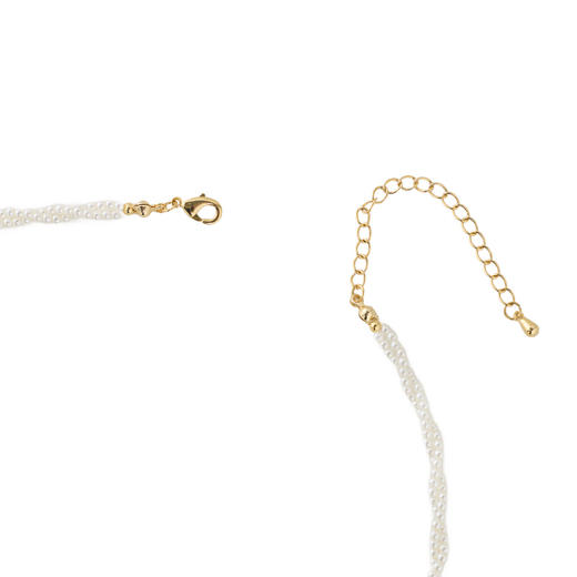 三彩2026新款浮雕肖像吊坠项链法式复古双层珍珠链艺术vintage 商品图4