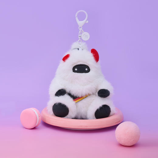 熊抱雪人毛绒钥匙扣挂饰 商品图7