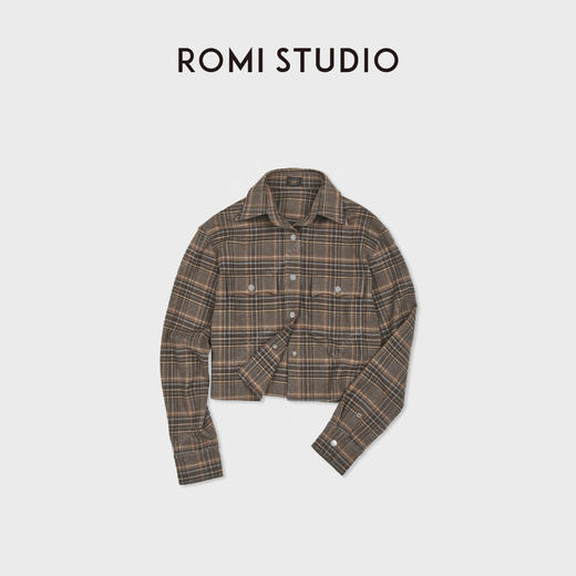ROMI STUDIO“复古格纹”双面磨毛超柔色织夹克式衬衫 RWCSWY7223 商品图3