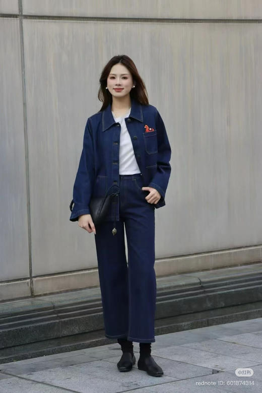 113-2 独家圆正 小禾 马上封侯 章仔 棉弹 小直筒 九分牛仔裤 我穿30码宽松合适 商品图1