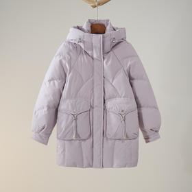 西子/蓬松信号新国标90白鸭绒多色连帽羽绒服/YRXS0523