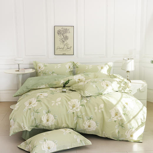 多喜爱 全棉斜纹印花套件【甄选新疆棉】【芬纳诺抗菌】【AB版设计】【宽边枕袋】柔软亲肤 吸湿透气 耐洗耐磨 不易褪色云鸽眠眠/拾光花序/语花瑟/豆蔻紫鸢/浅朵/森派/夏日紫藤 /新域/山野晴风 商品图6