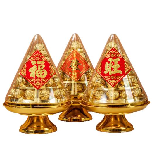 【满满“金”喜呈现❗️金字塔巧克力】香醇浓郁，乐享美味，香醇可口，满足您的味蕾！招财进宝节日贡品发财金沙球夹心巧克力拜财神礼中秋节礼物L-d 商品图4