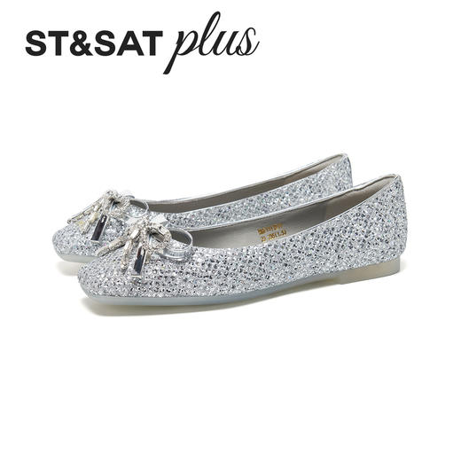 星期六26春新款甜美水钻方头平底单鞋SSE1111211 商品图10