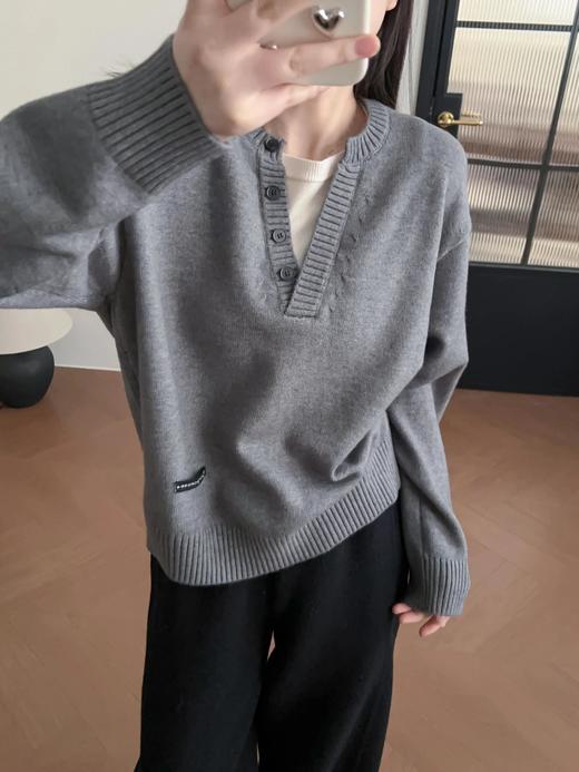 纯原剪89.2%绵羊毛+10.8%山羊绒M*CO假两件羊绒衫 商品图11