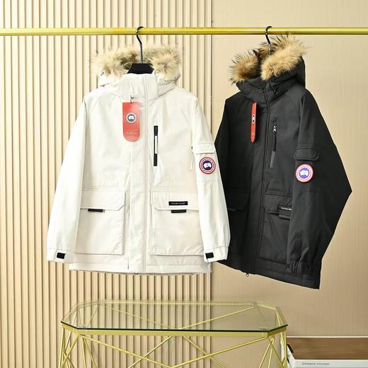 加拿大鹅冬季限定新款大毛领加厚防风工装连帽休闲羽绒服外套！ 商品图0