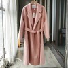 F011391冬季新款粉色羊绒双面呢子大衣女长款外套 商品缩略图0