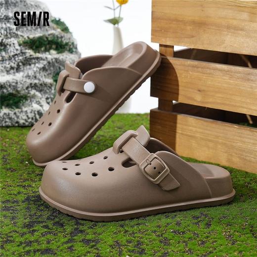Semir女士休闲洞洞鞋勃肯鞋一脚蹬简约凉拖鞋女鞋 商品图4