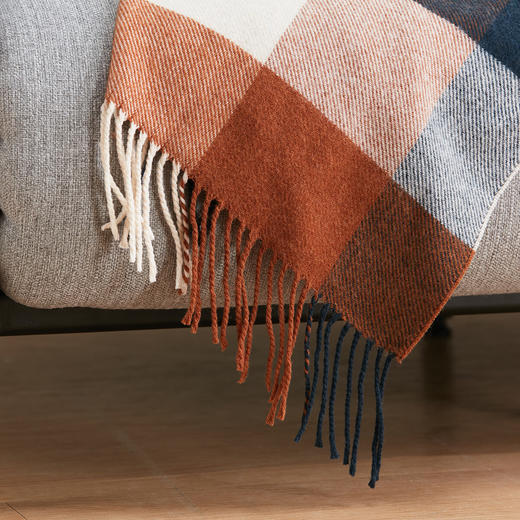 办公室午休毯沙发毯柔软休闲毯纯绵羊毛膝盖毯 商品图3