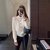 温柔气质！时髦撞色提花白色小衫！显瘦毛衣女上衣26秋冬新款！ 商品缩略图0