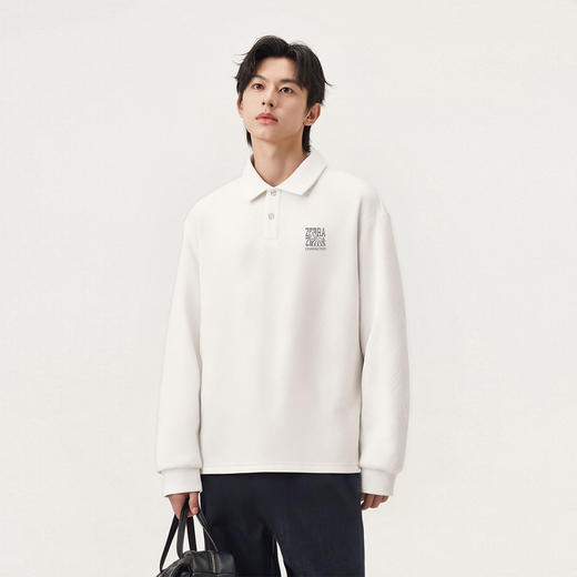 gxgjeans 男装【肌理感面料】男士翻领POLO衫柔软亲肤内搭时尚潮流打底衫男K&C 商品图2