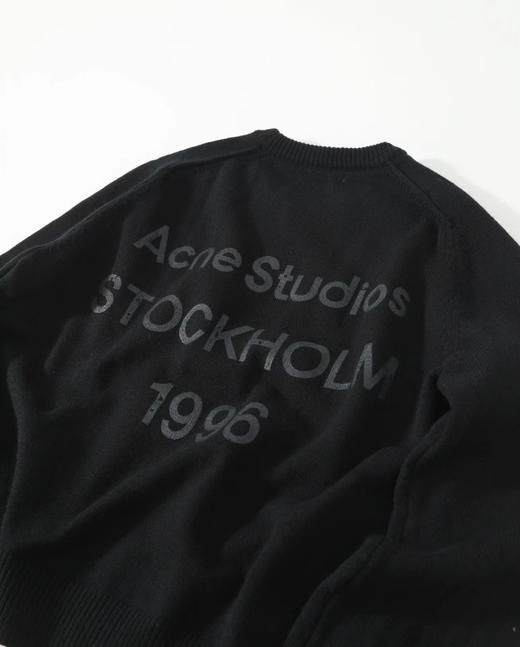 F011306新款暗黑破坏字母标语1996重磅羊毛混纺针织毛衣男女同款 商品图11