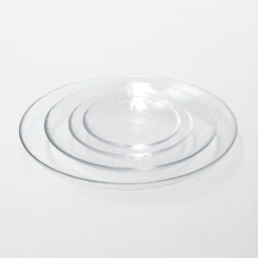 厨房餐具透明餐具圆盘椭圆盘 冷纹玻璃餐具 商品图5