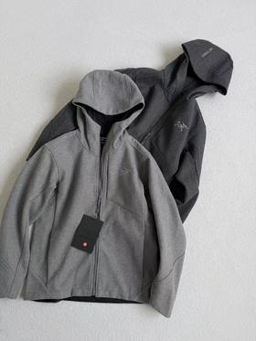 F011314男女刺绣羊毛外套夹克连帽保暖冲锋衣羊绒软壳抓绒上衣