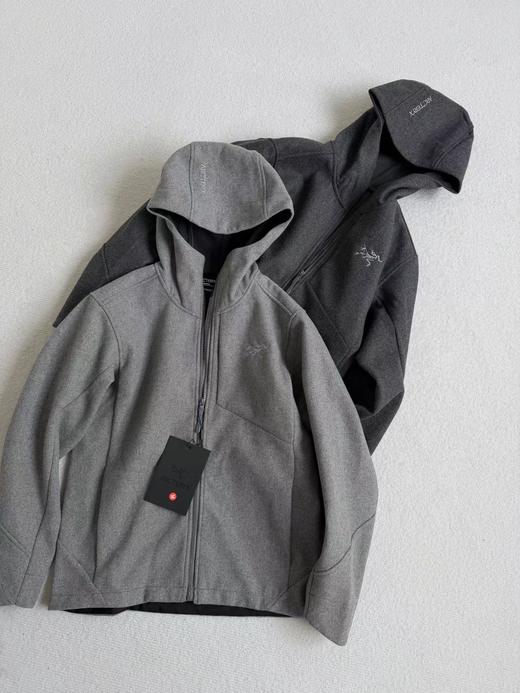 F011314男女刺绣羊毛外套夹克连帽保暖冲锋衣羊绒软壳抓绒上衣 商品图0