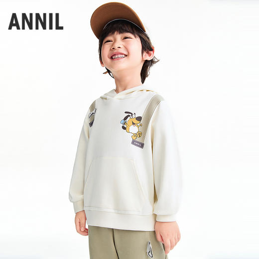 【实体店同款】男童带帽长袖卫衣春季新款安奈儿童装XB611063 商品图2