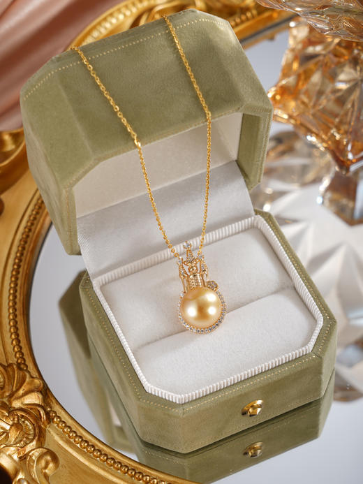 子佩集【女王城堡】银S925珍珠惜王妃套链【HJYDZ005】11.5mm珠镀金城堡金色珠2601 商品图9