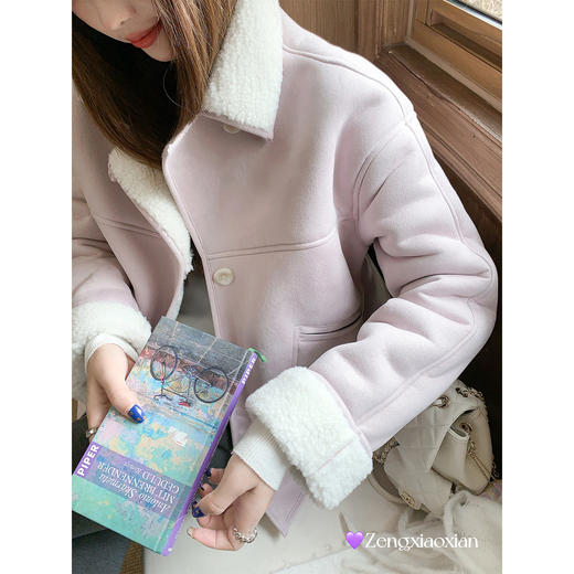 <曾小咸推荐>现货秒杀 ！微信超特价！皮毛一体羊羔毛外套 日常309.99 立减170 秒杀139.99！！ 商品图4