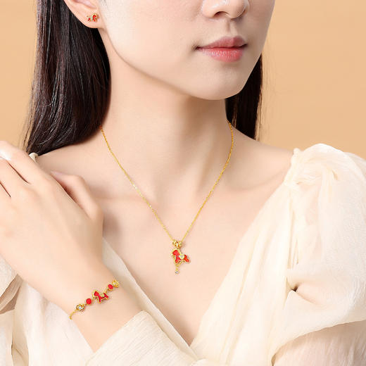 S925纯银新中式国潮高级感本命年马年项饰DQ2223N 商品图3