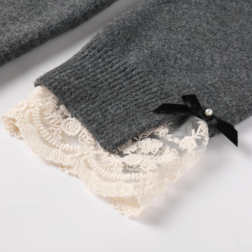 奢姿大码女装2026春季时尚蕾丝设计圆领针织衫胖妹妹气质减龄上衣9854670713 商品图3