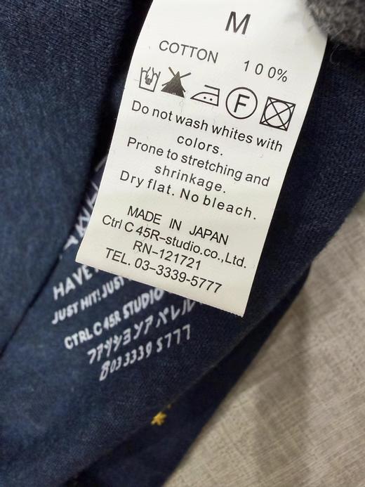 F011344竹节棉蓝染可爱小猪印花长袖T恤男女同款 商品图13