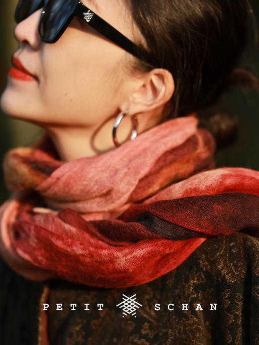 PETIT SCHAN小闪 ACC#050 Winter’s Repose 冬藏 纯羊绒转移印花工艺果蔬系列围巾披肩 商品图1