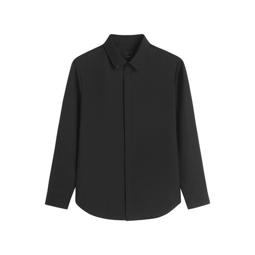 HIM漢崇【商场同款】舒适精纺商务修身长袖衬衫男金属装饰四合扣 商品图4