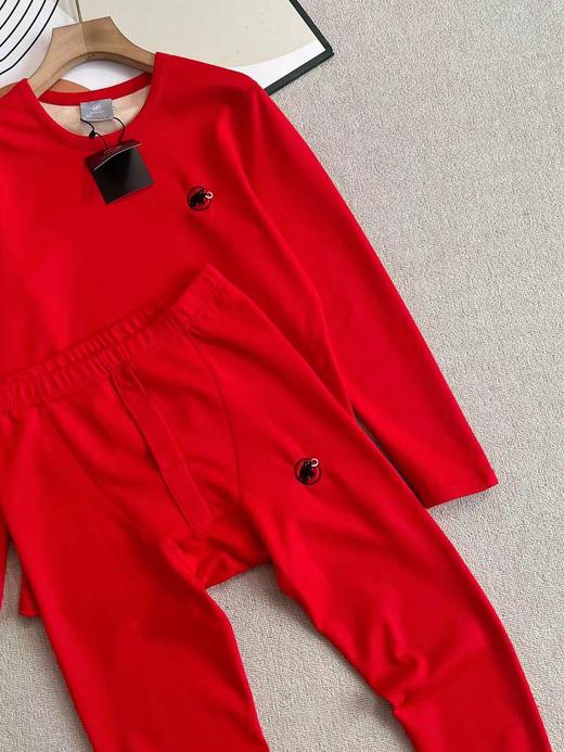 F011359保暖羊绒打底衫套装喜庆中国红套装 商品图1