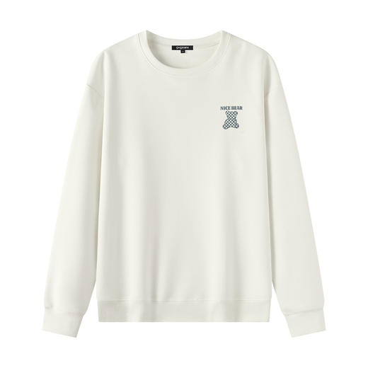 gxgjeans 男装亲肤透气25秋款百搭休闲显瘦男士圆领卫衣潮流印花打底必备上衣K&C 商品图6