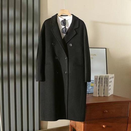F011396女装新款羊毛羊绒双面呢双排扣长款大衣 商品图10
