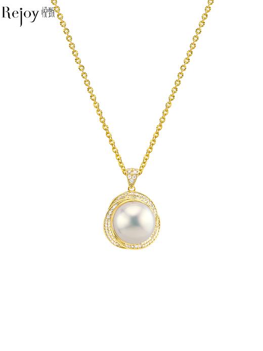 【挚友限定】Rose 极光淡水爱迪生珍珠项链12-13mm 925银强光锆石 商品图0