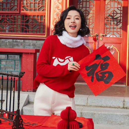 西子/小马毛衣绵羊毛本命新年毛衣减龄卡通针织衫/MSXS0569 商品图2