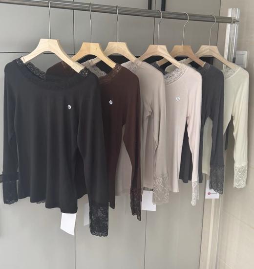 F011338纯欲氛围感拉满女款亲肤磨毛蕾丝保暖套装 商品图2