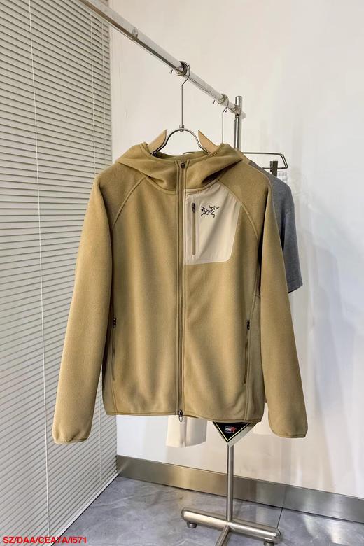 F011373户外男士立领抓绒衣加绒摇粒绒外套宽松开衫 商品图2