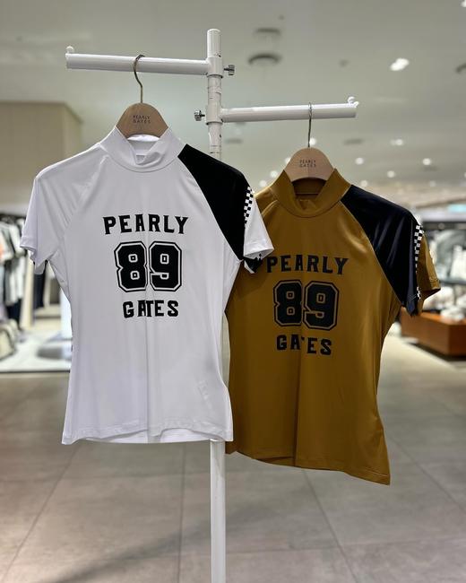 PG家春夏新款女士立领修身短袖来啦！🇰🇷渠道高品质❗️春夏就是要穿这种轻薄高弹力的单品，能够保证你上身的舒适度！印花设计生动活泼，充满学院风格的设计拼色，上身你就知道有多棒 ！ 商品图1