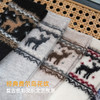 靴下物日系灰色中筒袜女秋冬加厚保暖堆堆袜巴恩风小鹿植绒费尔岛 商品缩略图0