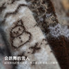 靴下物灰色系中筒袜子女秋冬加厚保暖日系小雪人植绒费尔岛堆堆袜 商品缩略图1