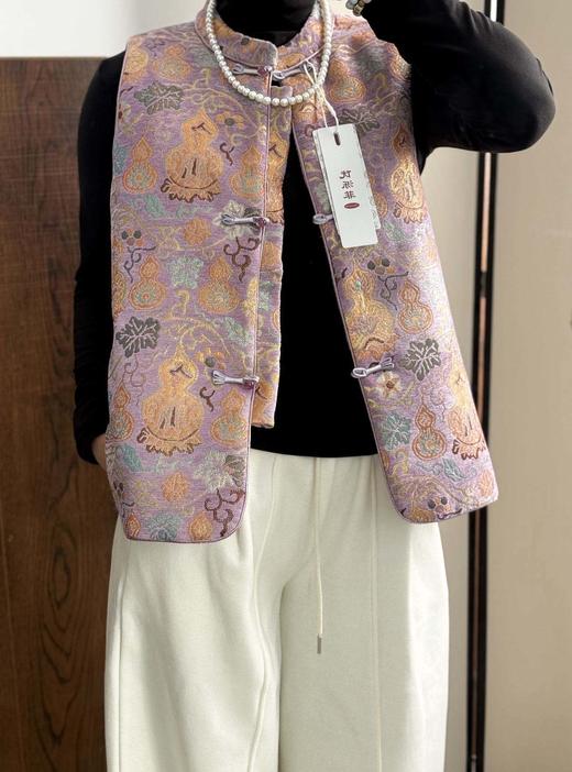 爆品品质有保障 新年必备 新中式提花包金夹棉马甲传统元素与现代时尚完美融合 商品图8