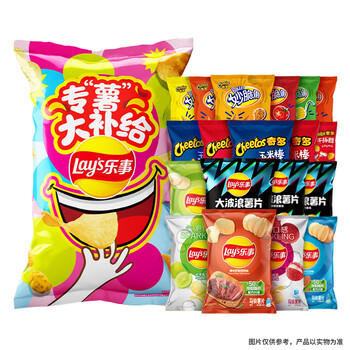 乐事（Lay's）薯片 巨无霸吃货零食大礼包 肩扛大零食1kg   零食礼包 春游零食 商品图3