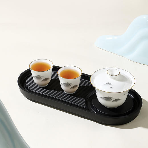 小罐茶园·青山盖碗套组（盖碗*1、碗盖*1、品茗杯*2、茶盘*1）【现货】 商品图9
