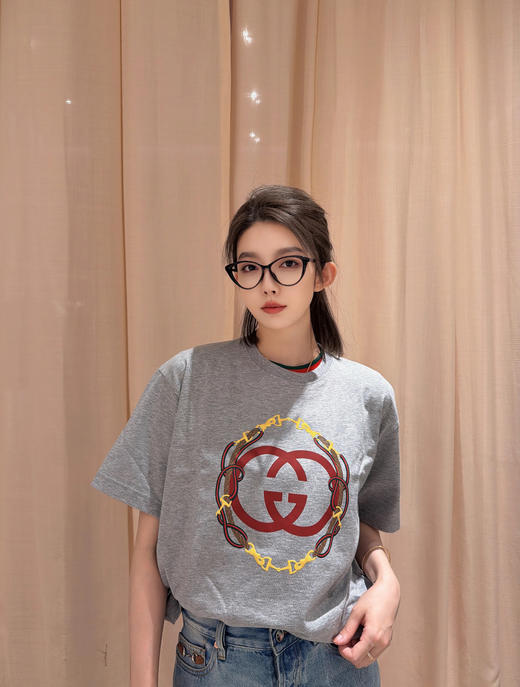 古驰 2026限定新品 心动登场 灰色马衔扣T恤(KX*MM) 商品图4