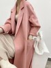 F011391冬季新款粉色羊绒双面呢子大衣女长款外套 商品缩略图5