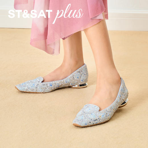 【星空系列】星期六26春新款重工满钻通勤宴会单鞋SSE1111090 商品图3