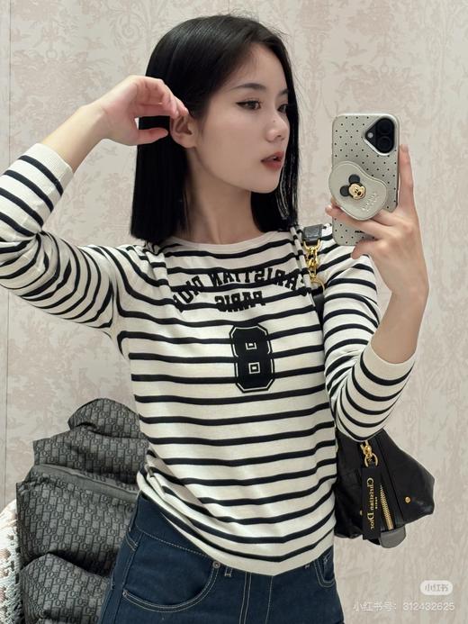 迪奥 最新款 条纹针织T恤(MM) 商品图0