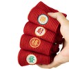 马年！【5双礼盒装  纯棉+刺绣情侣袜】本命年刺绣红袜子 精梳棉防臭袜 结婚大红色新年中筒袜 商品缩略图4