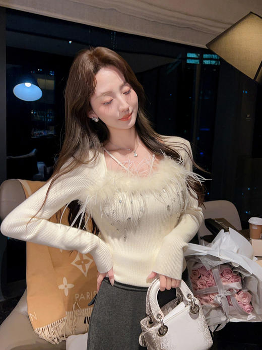 张心子【长腿lulu裤】秋冬高腰保暖加绒休闲裤裤子 U2512037 商品图2