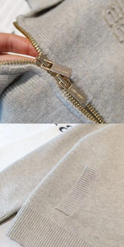 F011303新款暖色LOGO贴布绣羊毛翻领拉链长袖开衫外套 商品图14