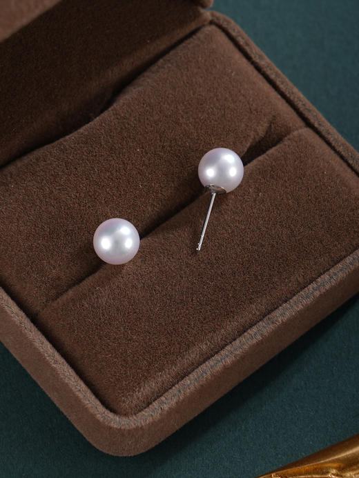 子佩集【小恬淡】银S925珍珠惜王妃耳钉【HJYED002】7mm珠简约单珠2601 商品图4