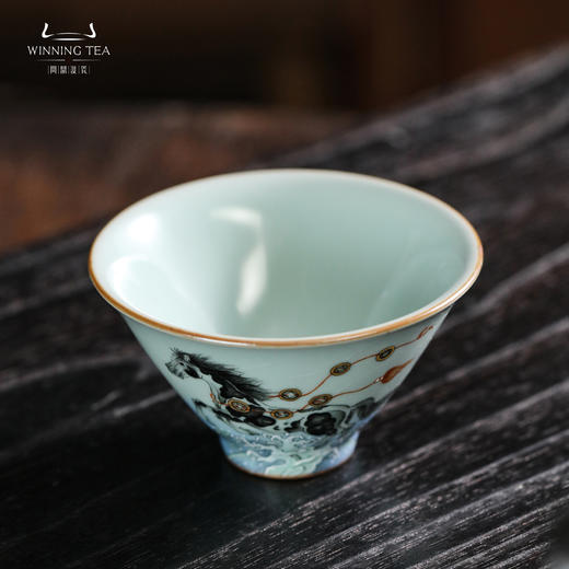 问鼎鼎峰系列天青精工款斗笠杯（马上有钱） 商品图1