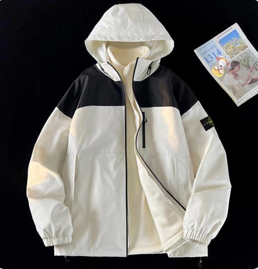 F011386新款三合一户外山系运动透气宽松连帽茄克休闲外套 商品图4